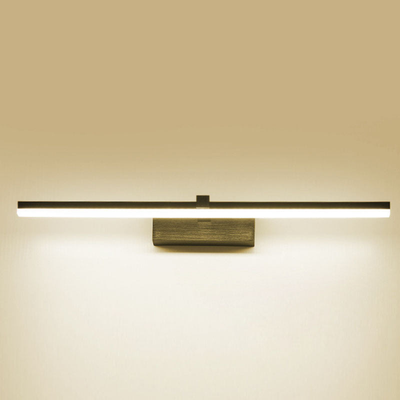 1-Head Linear Shade Wall Sconce Modern Simple Style Mirror Wall Lighting