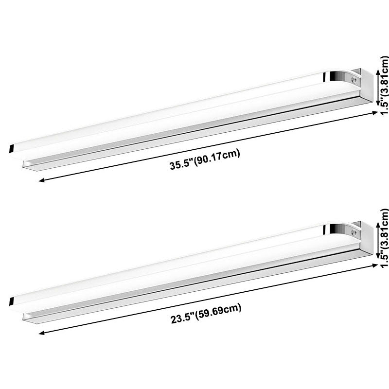 Linear Shade 1 Head Wall Sconce Modern Simple Style Mirror Wall Lighting