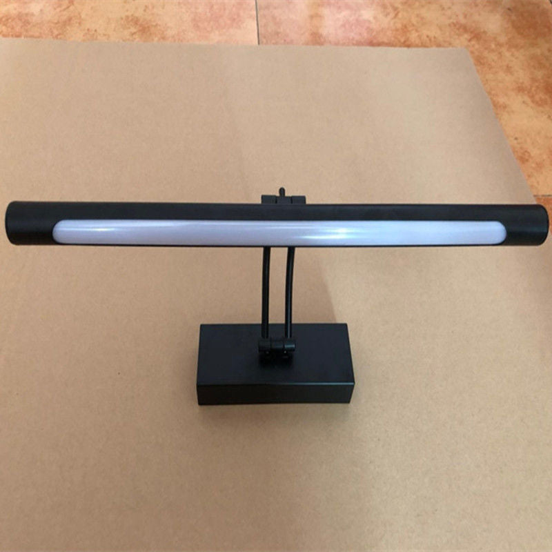 1-Light Linear Shade Wall Sconce Modern Style Metal Mirror Wall Lighting