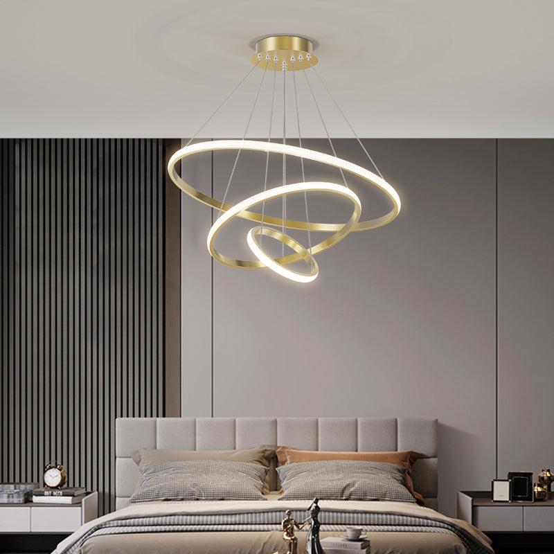 Light Luxury Modern Simple Style LED Pendant Chandelier Light for Bedroom Living Room Dining Room