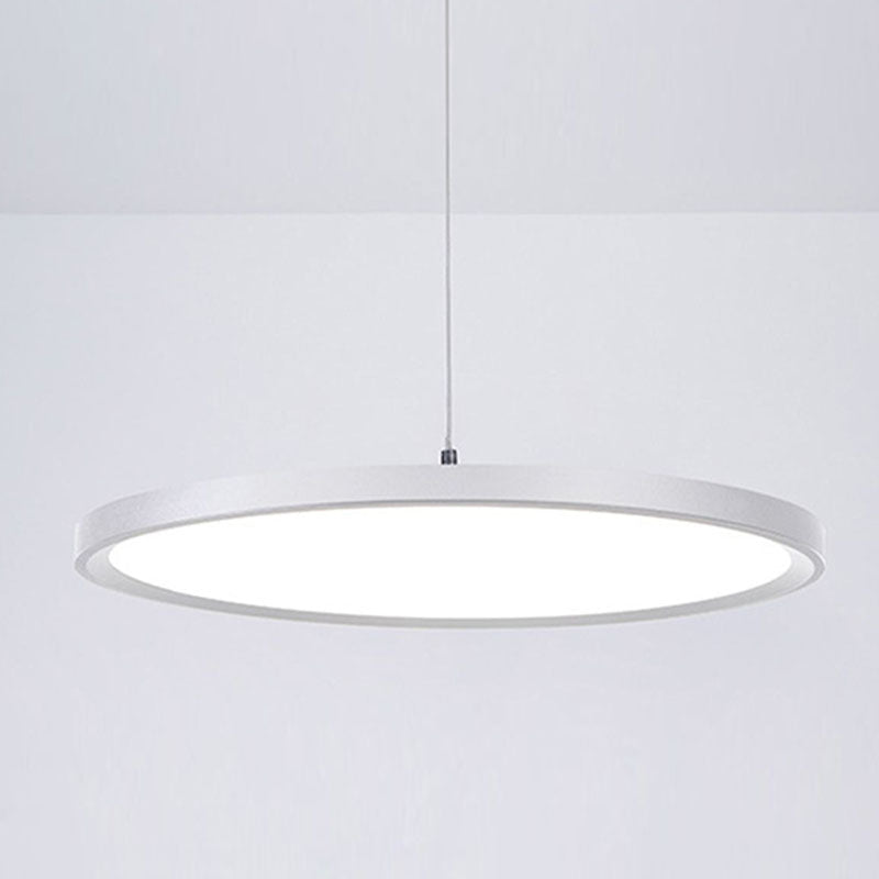 Moderne minimalistische LED -Pendelleuchte Aluminiumkreishängelampe mit Acrylschatten