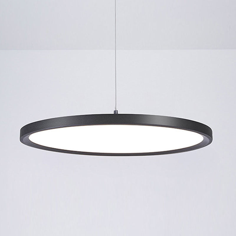 Moderne minimalistische LED -Pendelleuchte Aluminiumkreishängelampe mit Acrylschatten