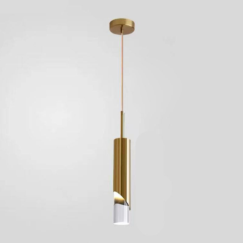 Stile moderno Acrilico Acrilico Ampiccamento Luci a sospensione Lampade cilindriche per camera da letto