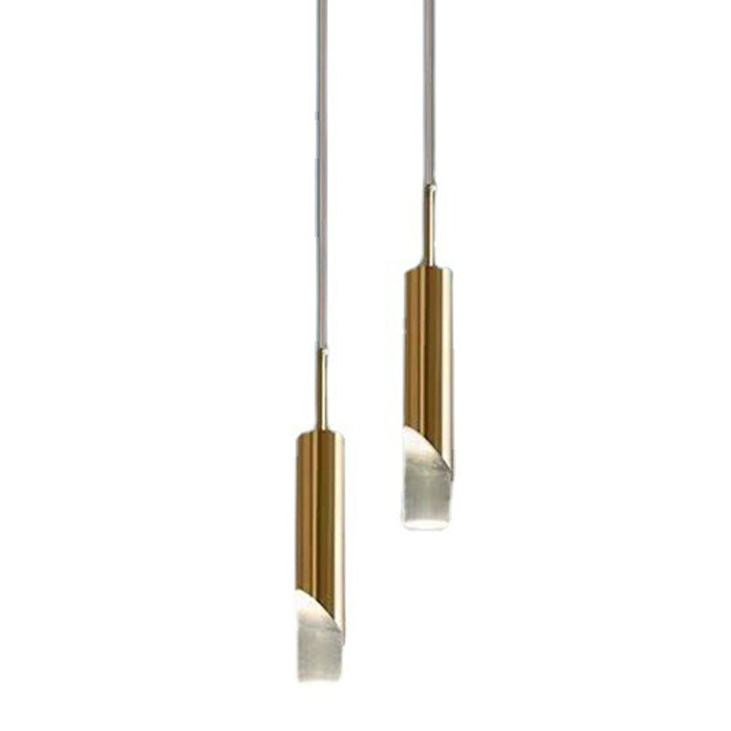 Stile moderno Acrilico Acrilico Ampiccamento Luci a sospensione Lampade cilindriche per camera da letto