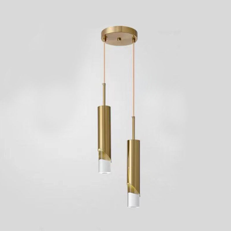 Stile moderno Acrilico Acrilico Ampiccamento Luci a sospensione Lampade cilindriche per camera da letto