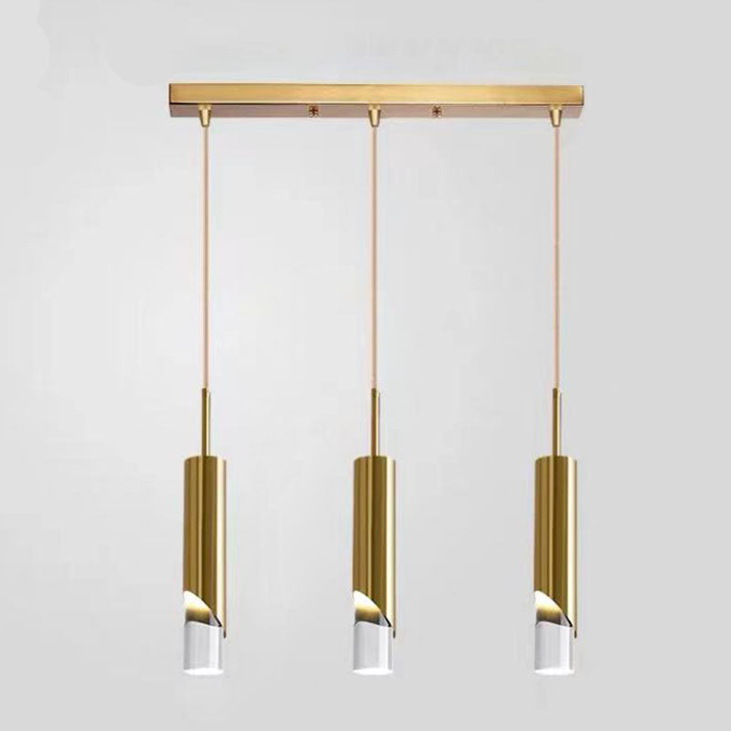 Stile moderno Acrilico Acrilico Ampiccamento Luci a sospensione Lampade cilindriche per camera da letto