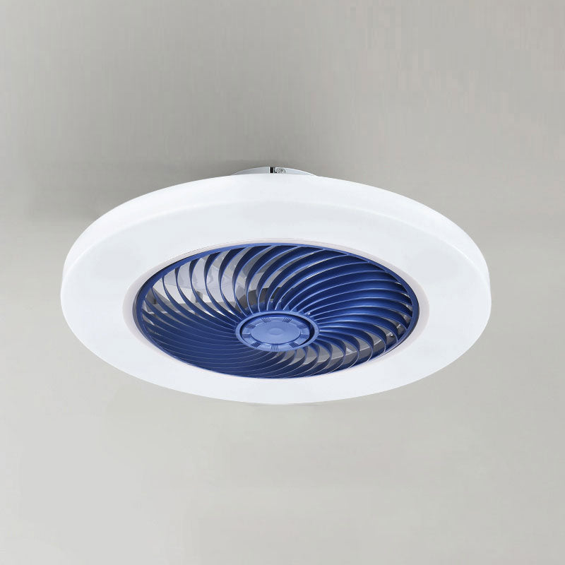 Moderne kreative LED -Deckenventilator Leichte schmiedeeisere kreisförmige Flush -Halterung mit Acrylschatten