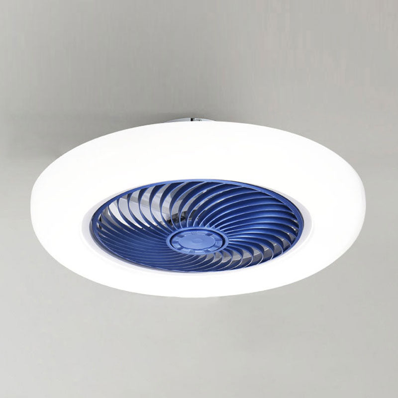 Moderne kreative LED -Deckenventilator Leichte schmiedeeisere kreisförmige Flush -Halterung mit Acrylschatten