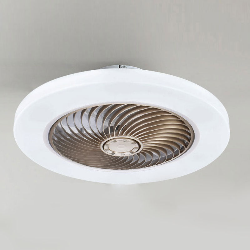 Moderne kreative LED -Deckenventilator Leichte schmiedeeisere kreisförmige Flush -Halterung mit Acrylschatten