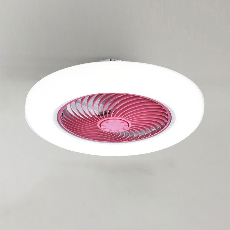 Moderne kreative LED -Deckenventilator Leichte schmiedeeisere kreisförmige Flush -Halterung mit Acrylschatten