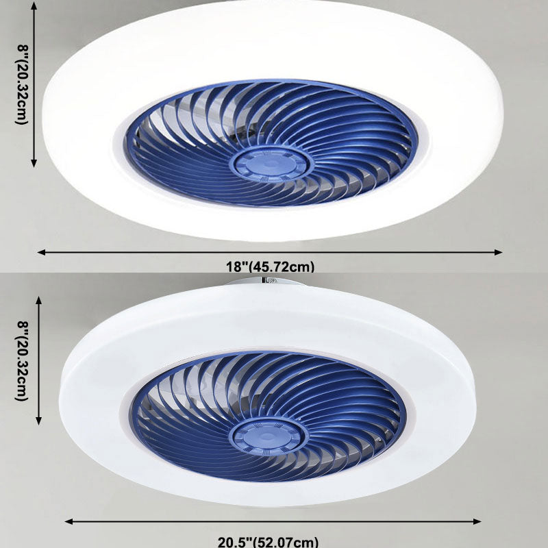 Moderne kreative LED -Deckenventilator Leichte schmiedeeisere kreisförmige Flush -Halterung mit Acrylschatten