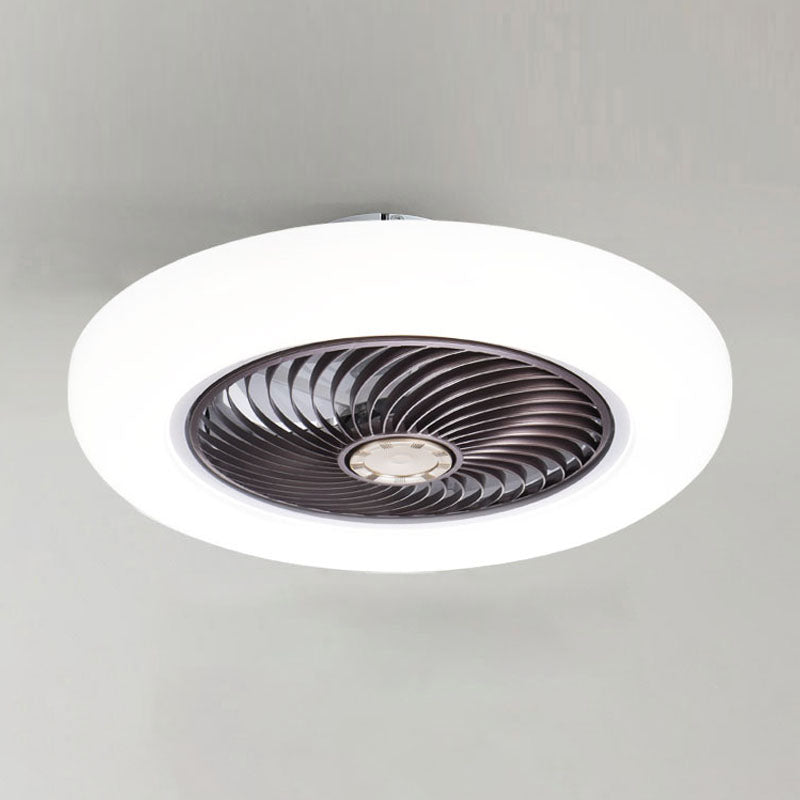 Moderne kreative LED -Deckenventilator Leichte schmiedeeisere kreisförmige Flush -Halterung mit Acrylschatten