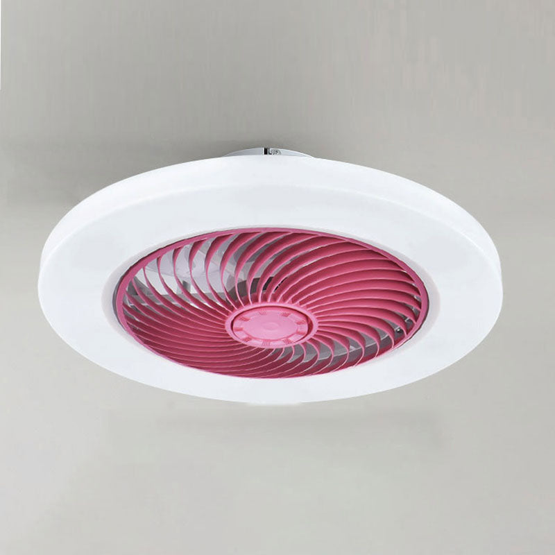Moderne kreative LED -Deckenventilator Leichte schmiedeeisere kreisförmige Flush -Halterung mit Acrylschatten