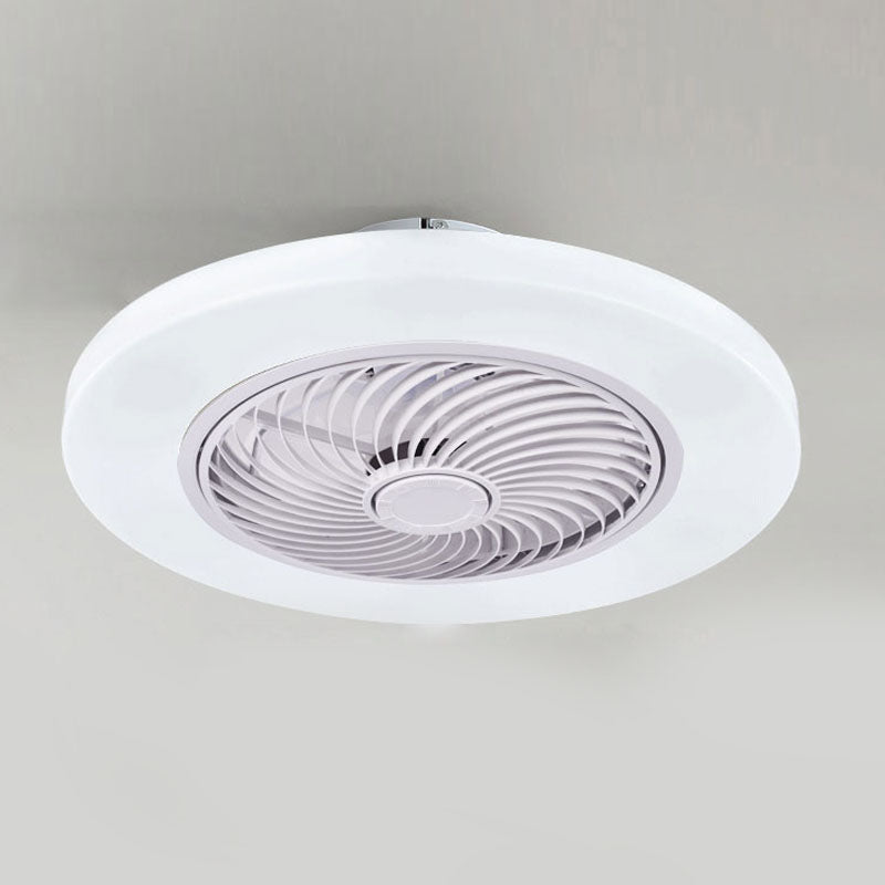 Moderne kreative LED -Deckenventilator Leichte schmiedeeisere kreisförmige Flush -Halterung mit Acrylschatten