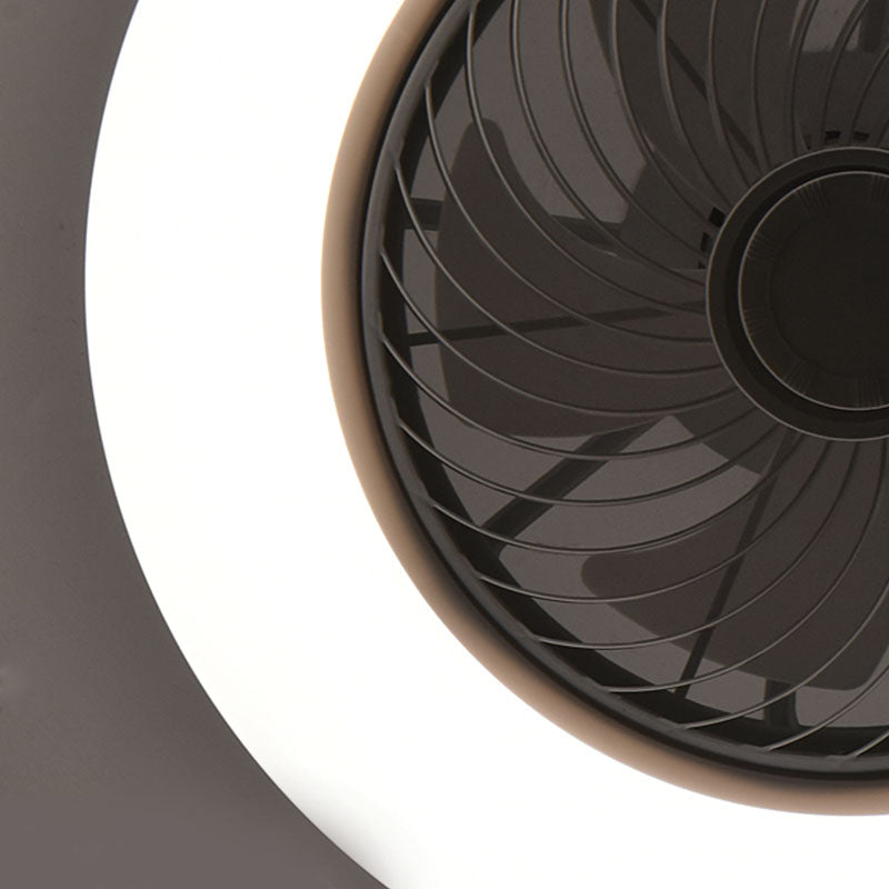 Moderne kreative LED -Deckenventilator Leichte schmiedeeisere kreisförmige Flush -Halterung mit Acrylschatten
