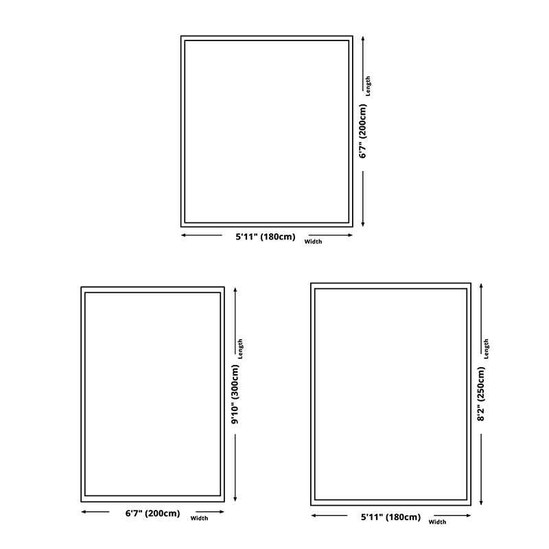 Simplicity Home Decoration Carpet Geometry Print Area Rug Polyester Non-Slip Backing Indoor Carpet