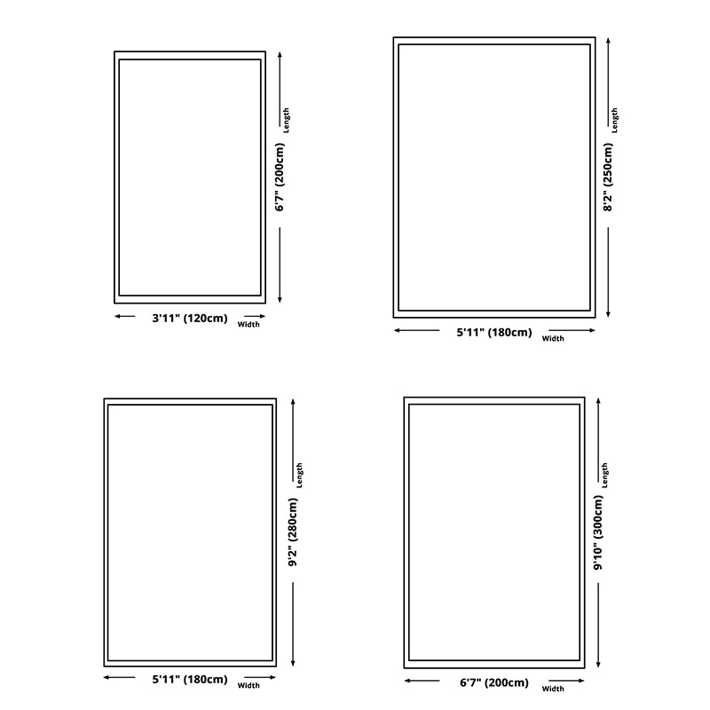 Trendy Nordic Rug Orange Graphic Rug Non-Slip Backing Rug for Living Room