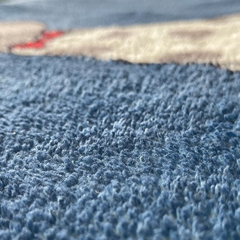 Pink Simple Carpet Polyester Color Lump Carpet Non-Slip Backing Carpet for Living Room