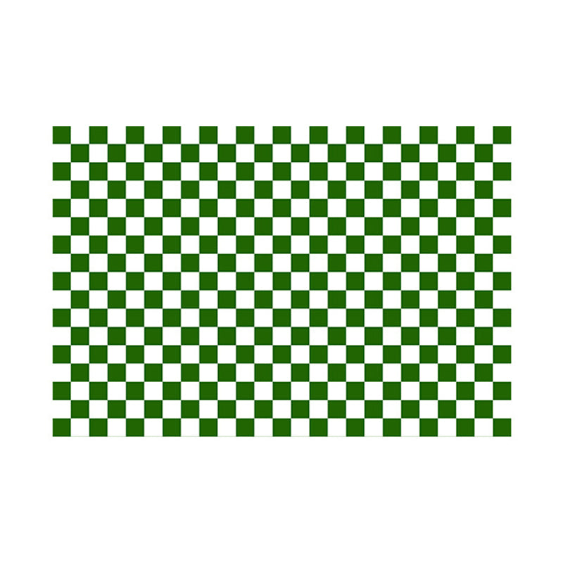 Simplicity Home Decoration Rug Checkered Print Area Carpet Polyester Pet Friendly Indoor Carpet