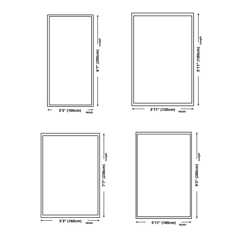 Black Nordic Rug Polyester Circle Indoor Rug Non-Slip Backing Rug for Living Room