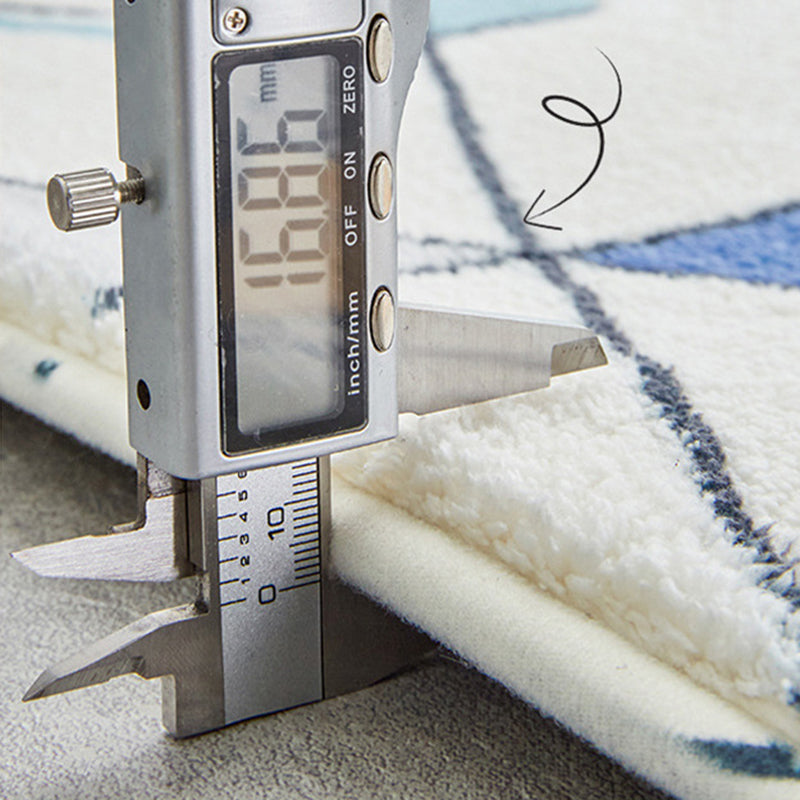 Green Modern Rug Polyester Plant Area Rug Washable Indoor Rug for Home Decoration