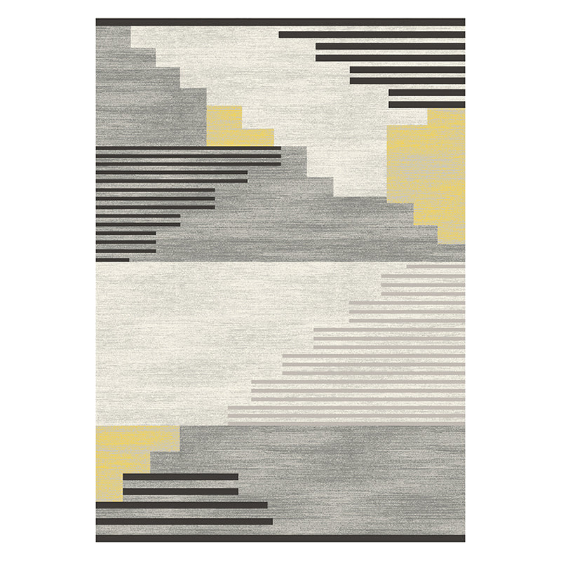 Stylish Modern Area Carpet Geometric Pattern Polyester Area Rug Anti-Slip Rug for Home Decor