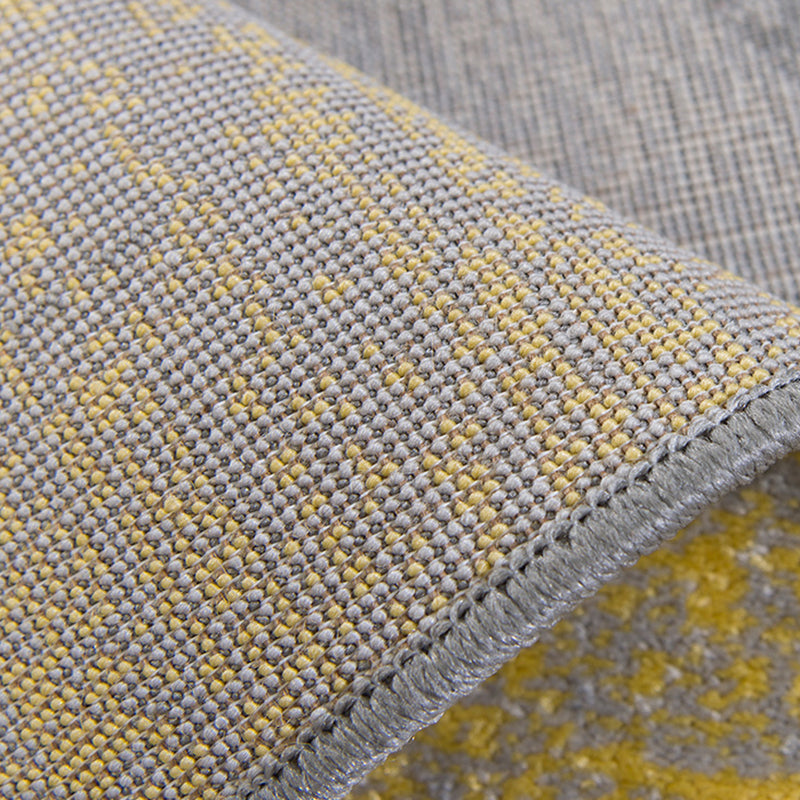 Grey Modern Area Carpet Geometric Pattern Polyester Area Rug Stain Resistant Rug for Living Room