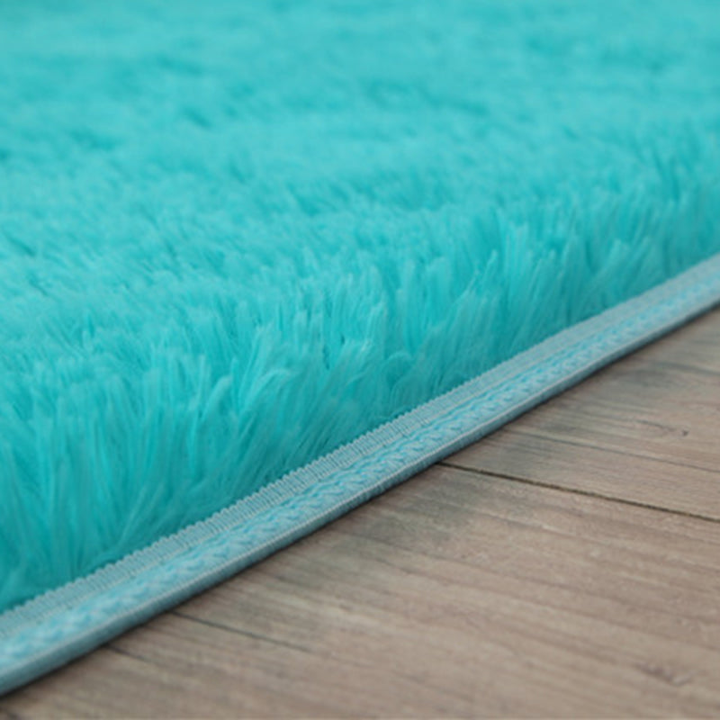 Simplicity Home Decoration Rug Plain Shag Area Carpet Polyester Stain Resistant Indoor Carpet