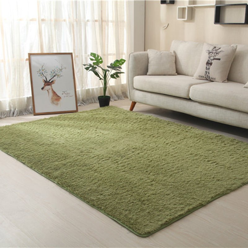 Simplicity Home Decoration Rug Plain Shag Area Carpet Polyester Stain Resistant Indoor Carpet
