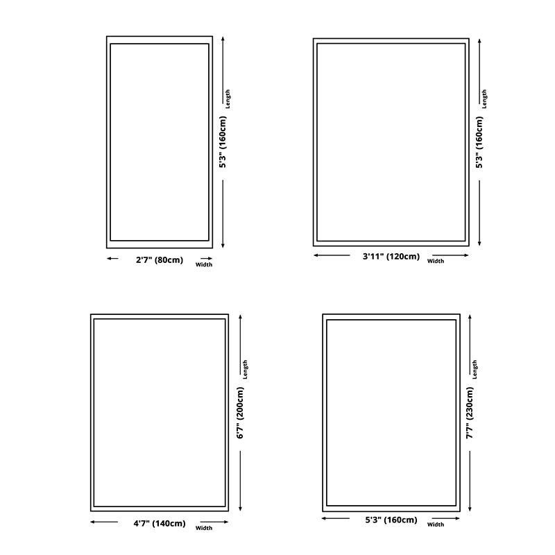 Bold Geometric Area Rug Modern Indor Rug Washable Polyester Non-Slip Carpet for Home Decor