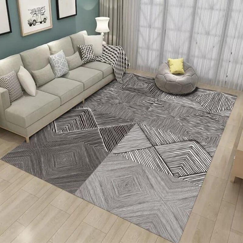 Simple Modern Carpet Gold Striped Carpet Washable Area Carpet for Home Decor