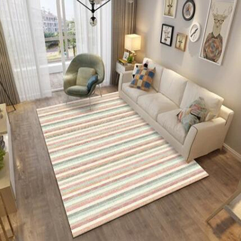 Simple Modern Carpet Gold Striped Carpet Washable Area Carpet for Home Decor