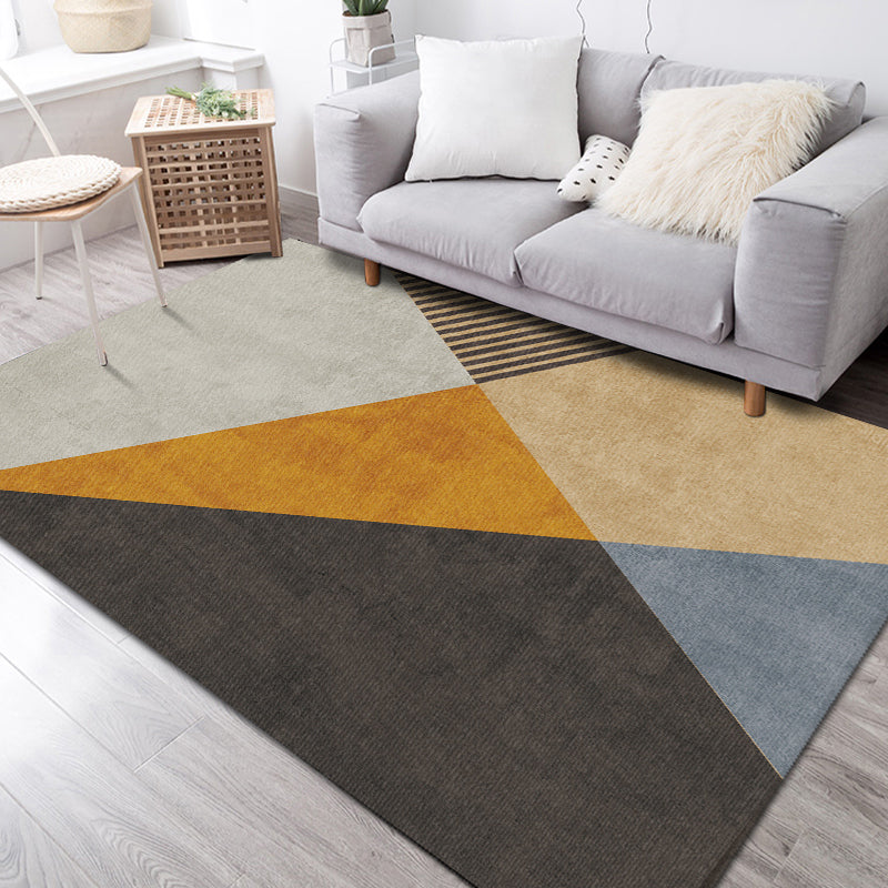 Tapis de zone moderne bleu bloc de couleur tapis de zone en Polyester tapis de support antidérapant pour la décoration intérieure