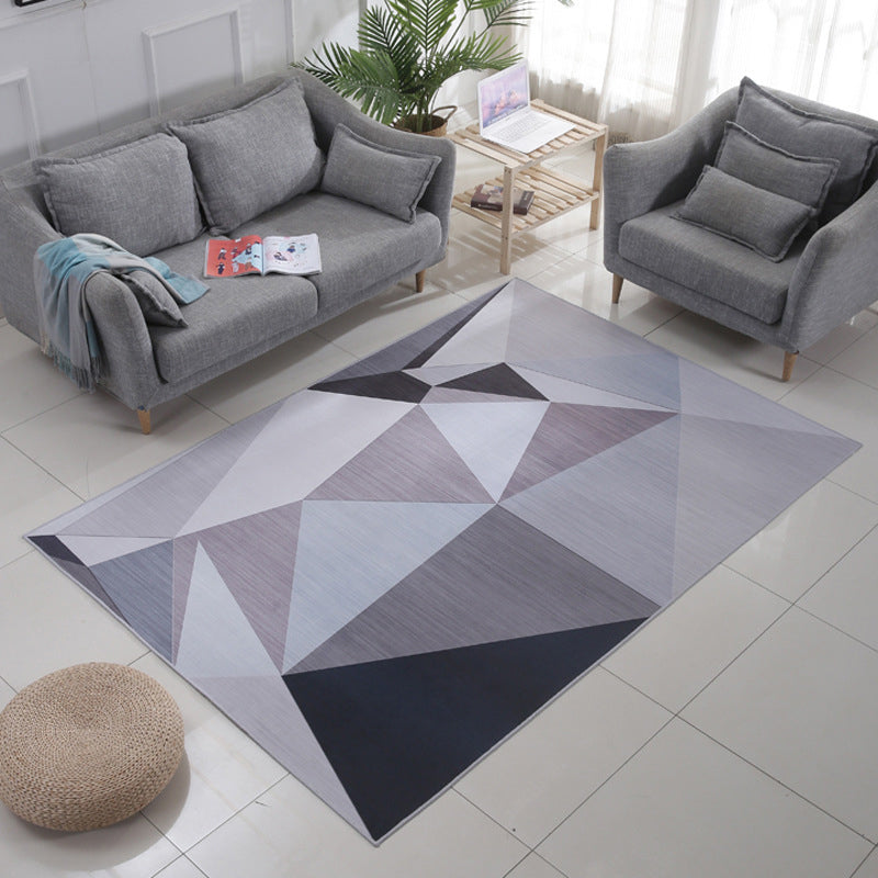 Geometric Printed Indoor Rug Washable Rug Polyester Stain Resistant Area Rug for Home Decoration