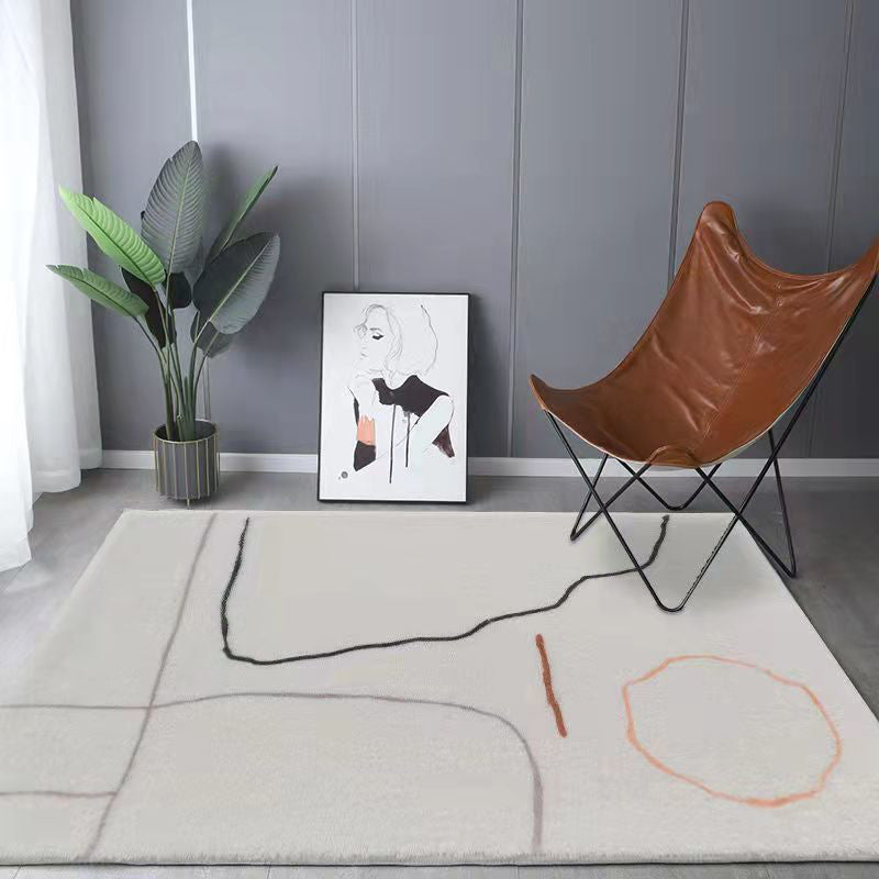 Pink Modern Carpet Polyester Color Block Carpet Washable Carpet for Home Decoration