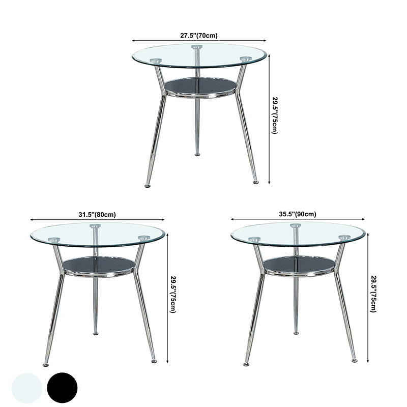 Tavolo da pranzo a base di treppiedi semplice tavolo da pranzo in vetro per casa da cucina