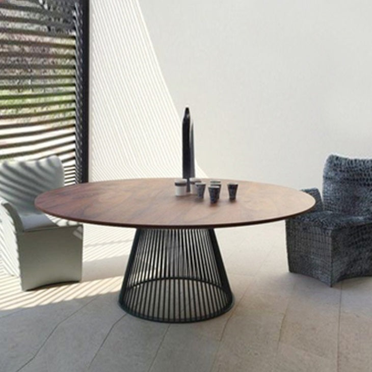 Pine Solid Wood Pedestal Table Simplicity Style Dining Table Round for Home