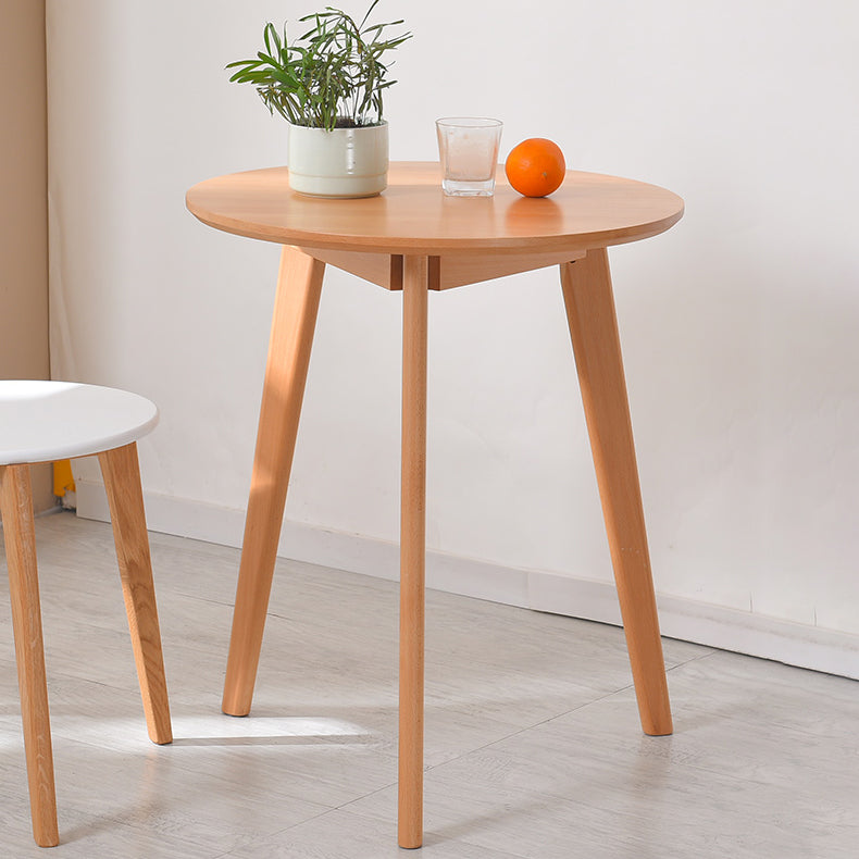 Simplicity Beech 3 Legs Dining Table Solid Wood Table Rectangle for Home