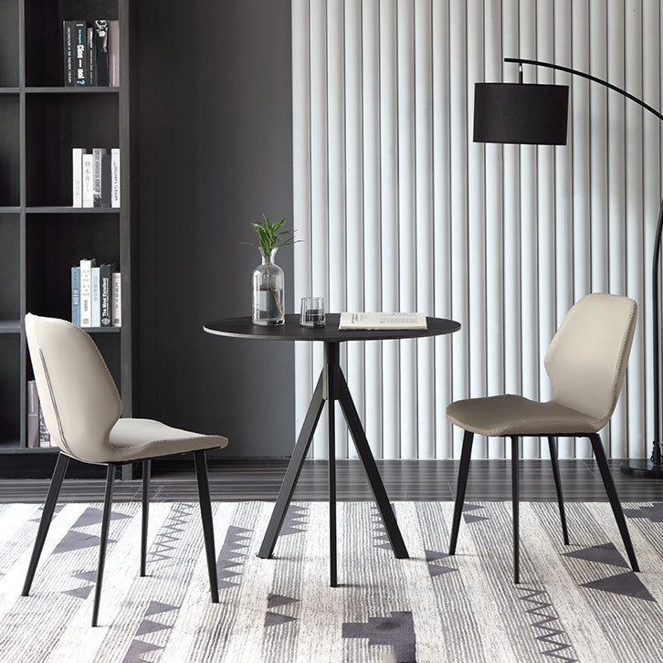 Contemporary Round Shape Standard Dining Table Sintered Stone Dining Table for Kitchen