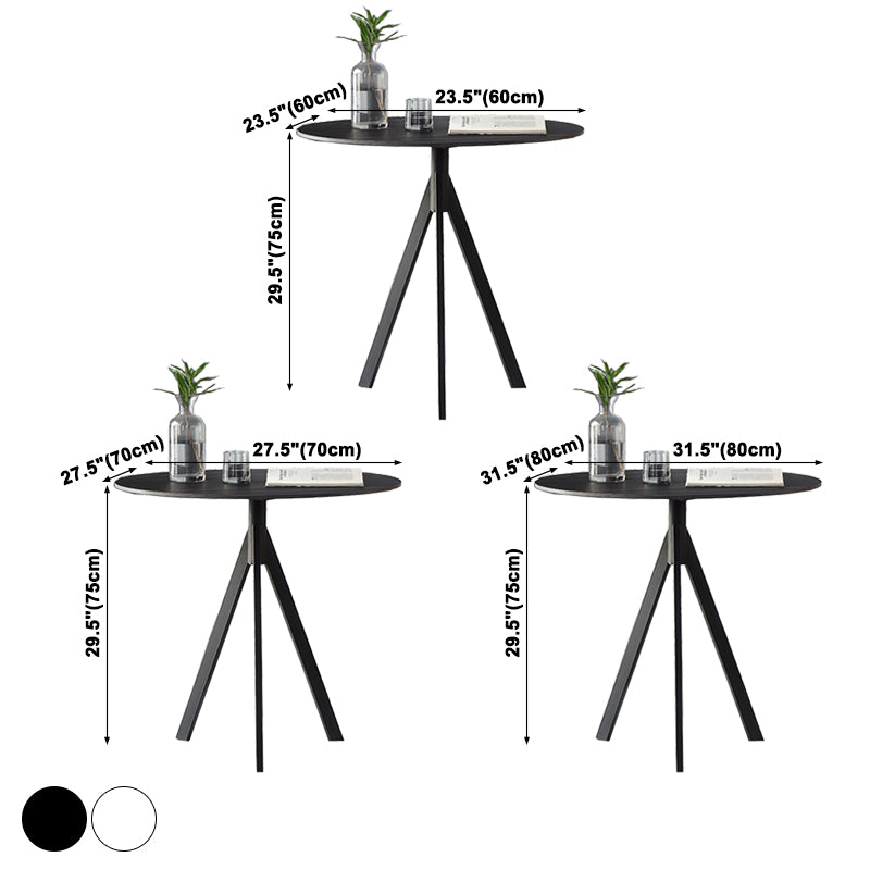Contemporary Round Shape Standard Dining Table Sintered Stone Dining Table for Kitchen