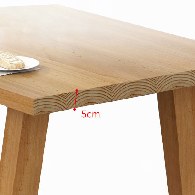Tavolo da pranzo in legno in stile semplice in stile tavolo a forma di rettangolo con base a slitta
