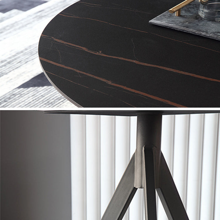 Moderne stijl eettafel van gesinterd steen, ronde eettafel met voetstuk