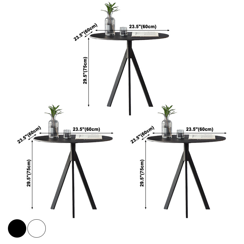 Modern Style Sintered Stone Dining Table Round Dinner Table with Pedestal Base