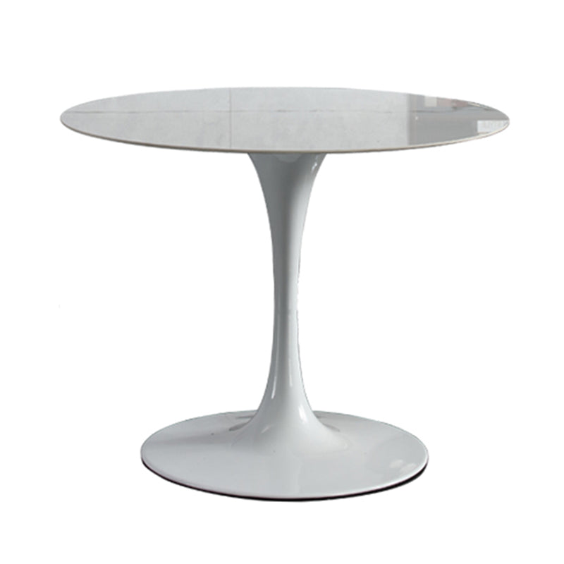 Modern Round Dining Room Table Sintered Stone Dining Table with Tulip Base