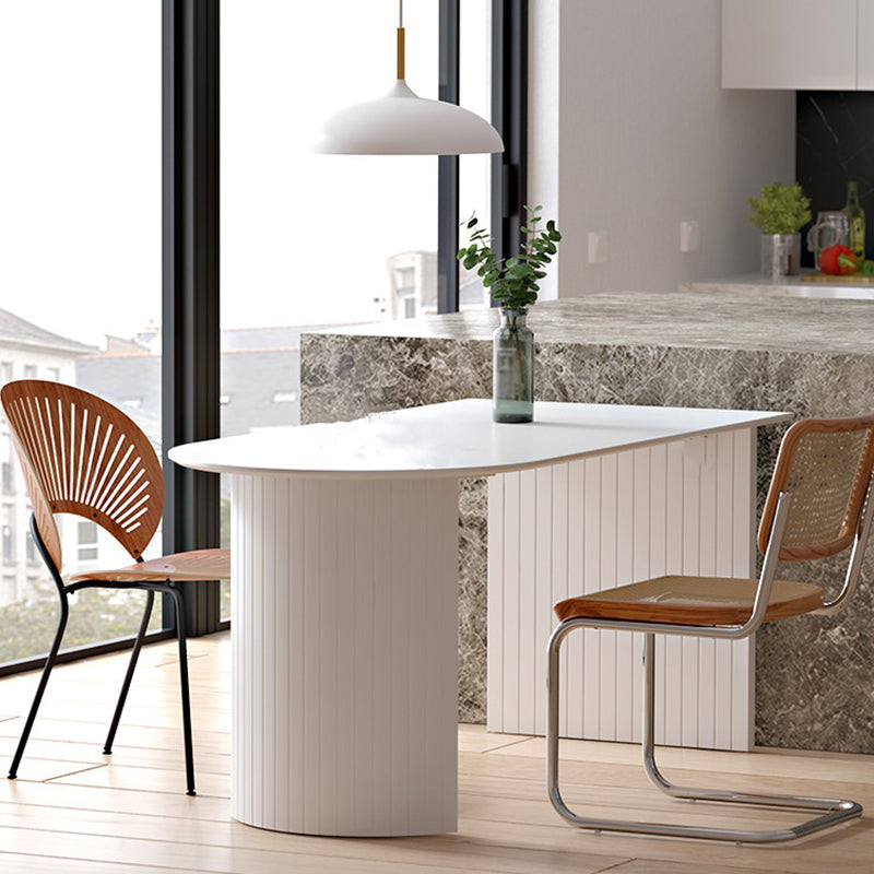 Massivholz moderne Freiform Esstisch Marmor Tisch für Esszimmer und Küche