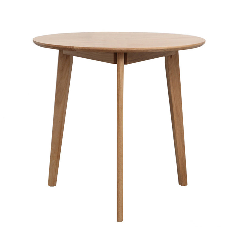Contemporary Round Dining Table Oak Solid Wood Table for Home Kitchen Dinner
