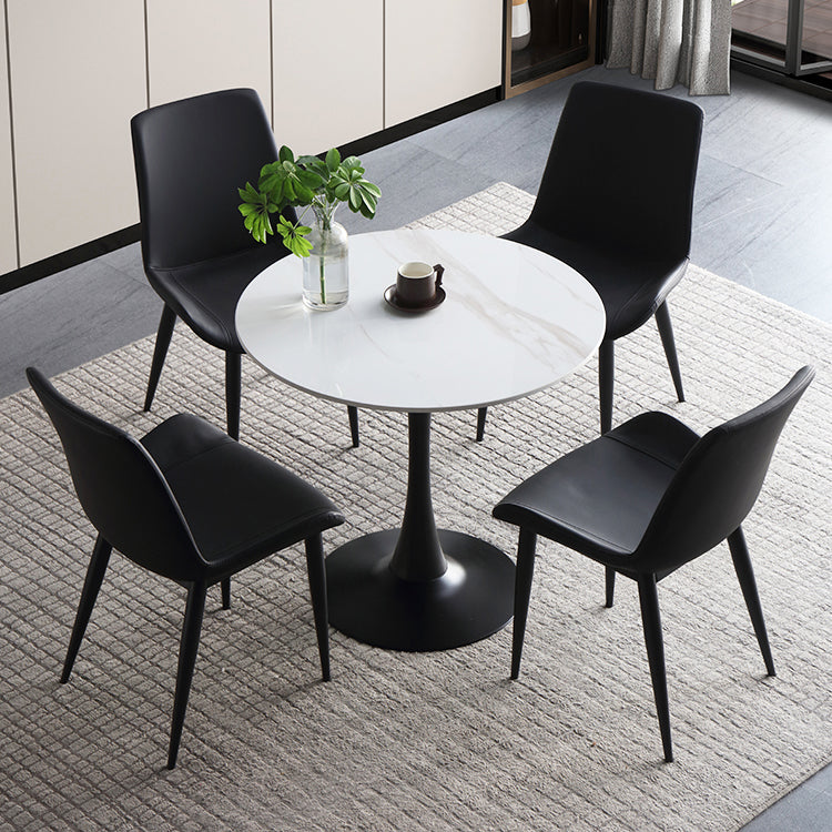 Moderne ronde eettafel gesinterde stenen eettafel met tulpbasis voor thuiskeukendiner