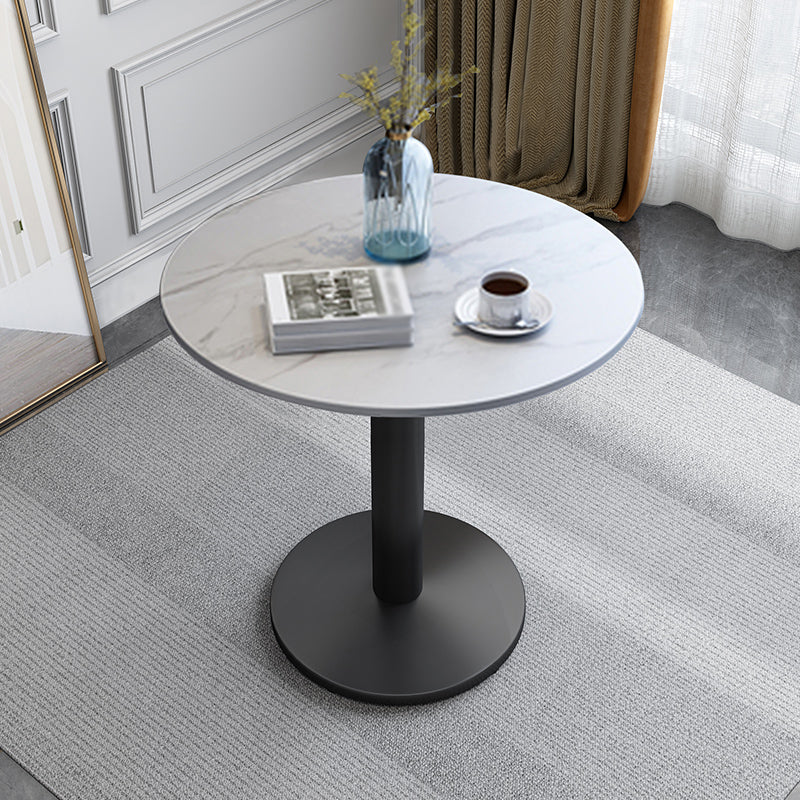Modern Round Dining Table Sintered Stone Dining Table with Tulip Base for Dining Room