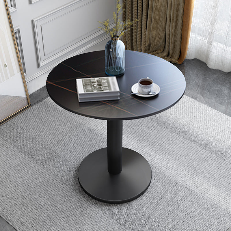 Modern Round Dining Table Sintered Stone Dining Table with Tulip Base for Dining Room