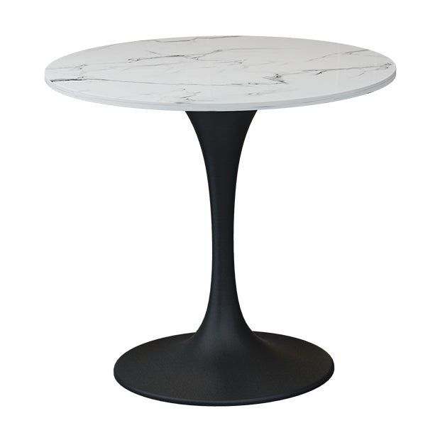 Moderne ronde gesinterde stenen top eettafel witte standaard eettafel voor keuken